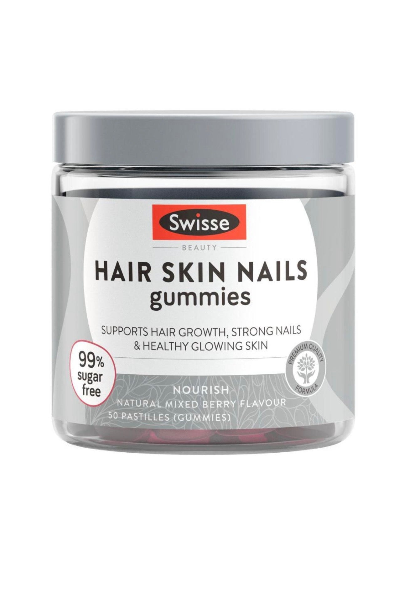 Swisse Beauty Hair Skin Nails Gummies With Vitamin C To Support Skin Health | 50 pack