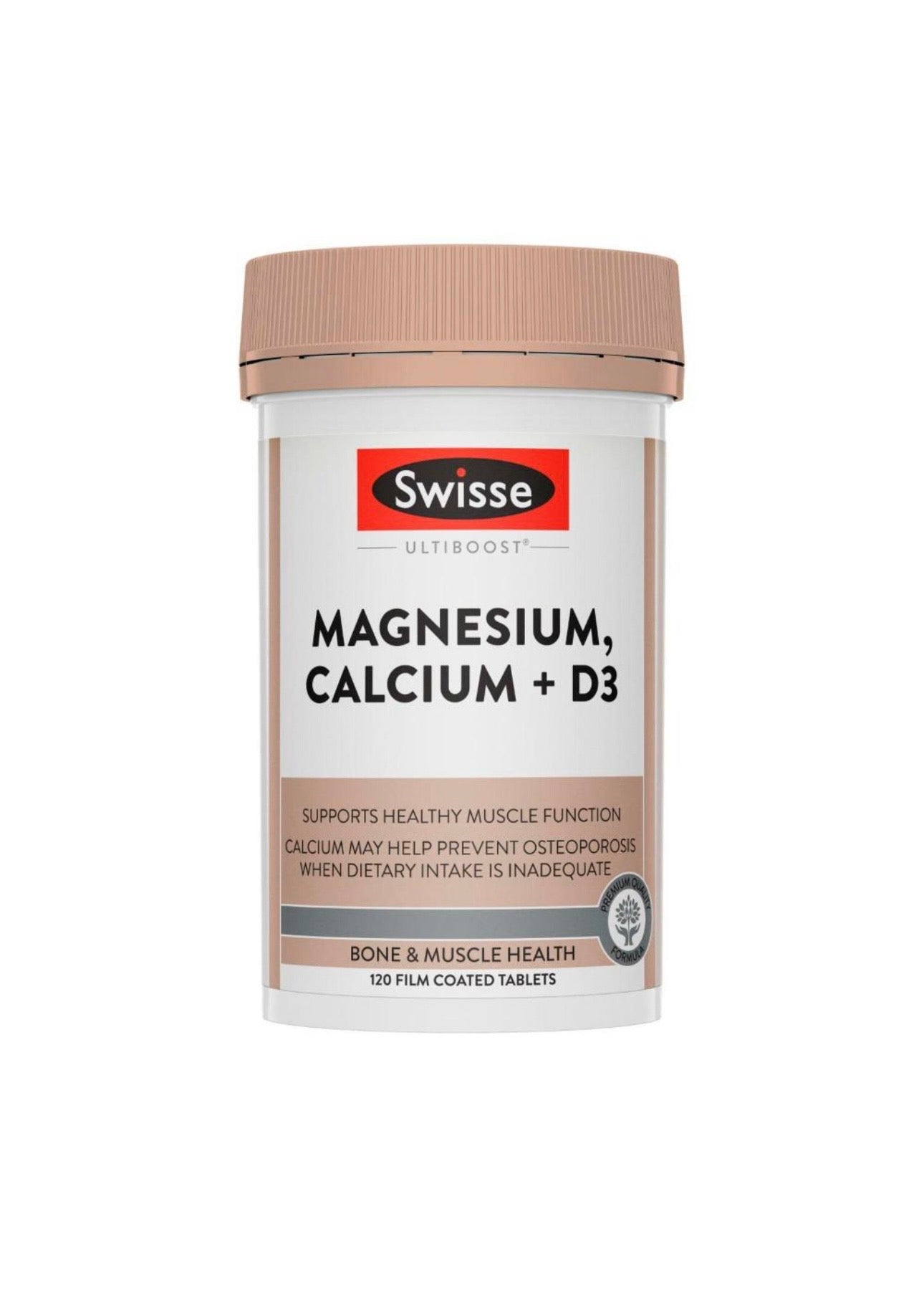 Swisse Ultiboost Magnesium Calcium + Vitamin D3 Tablets | 120 pack