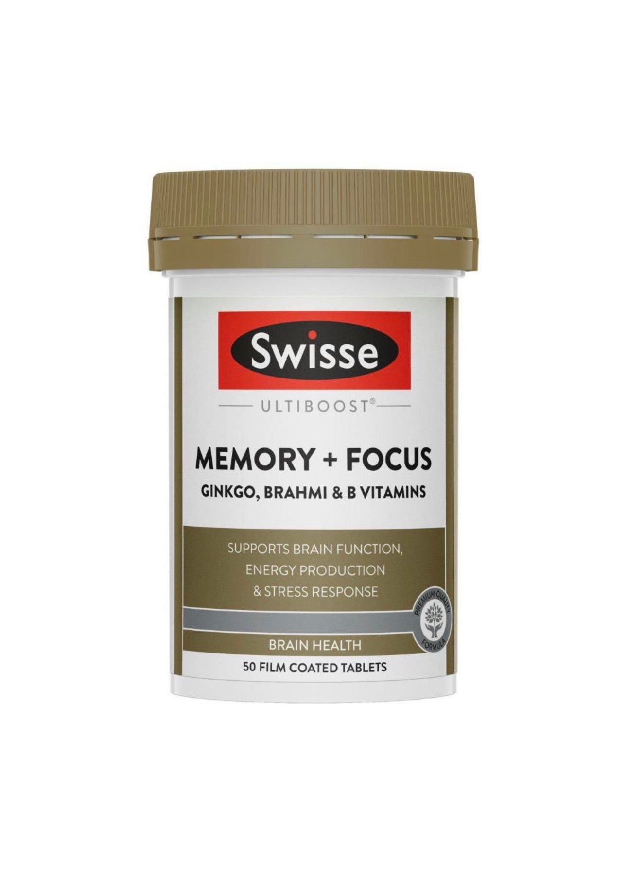 Swisse Ultiboost Memory & Focus Supports Brain Function and Stress Response 50 Tablets