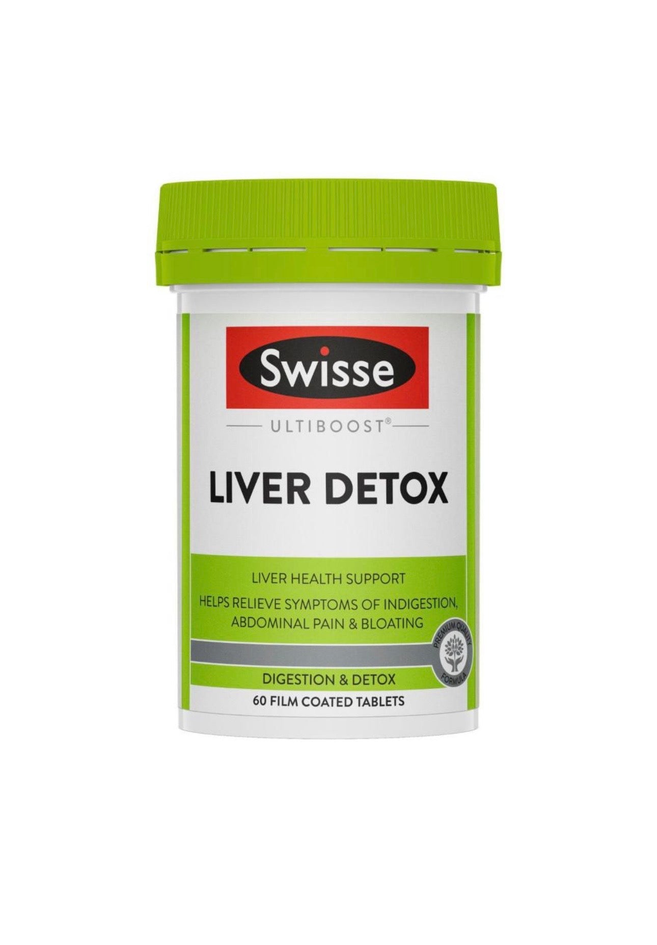Swisse Ultiboost Liver Detox Helps Relieve Symptoms Of Indigestion & Bloating 60 Tablets